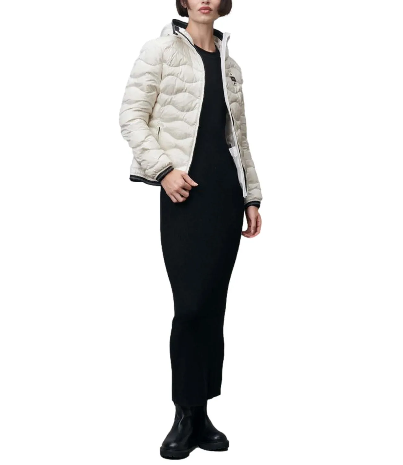 Blauer Piumino corto a onde Camelia slim donna