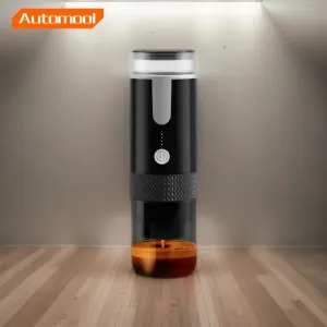 Cafetera portátil inalámbrica para el hogar, compacta y recargable.