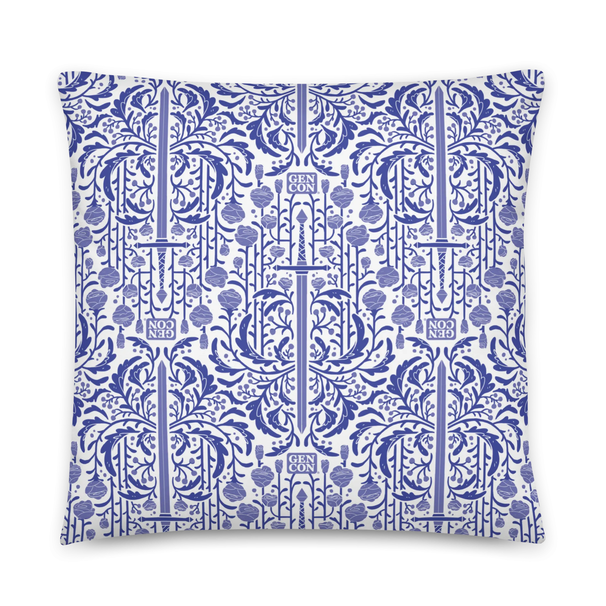 Gen Con Floral Sword Pattern Pillow