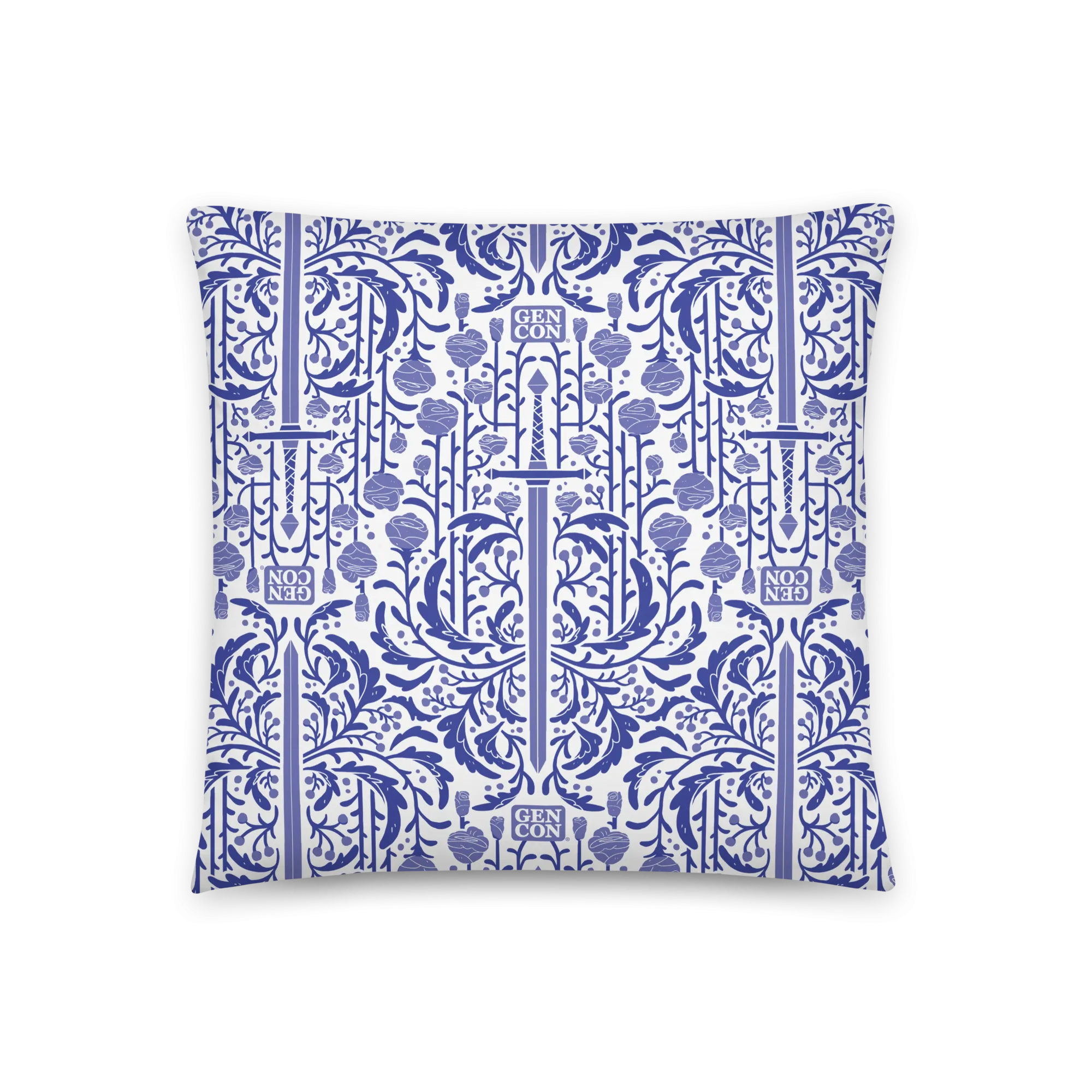 Gen Con Floral Sword Pattern Pillow