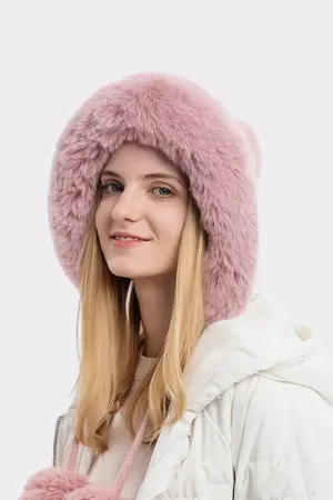 Gorro Térmico Feminino Peluciado em Lã Nobre Modelo Daisy