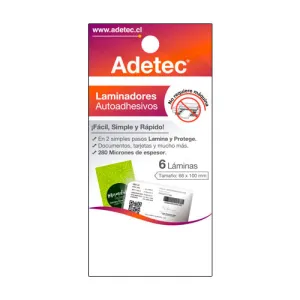 LAMINAS AUTOADHESIVAS 6 UNIDADES ADETEC