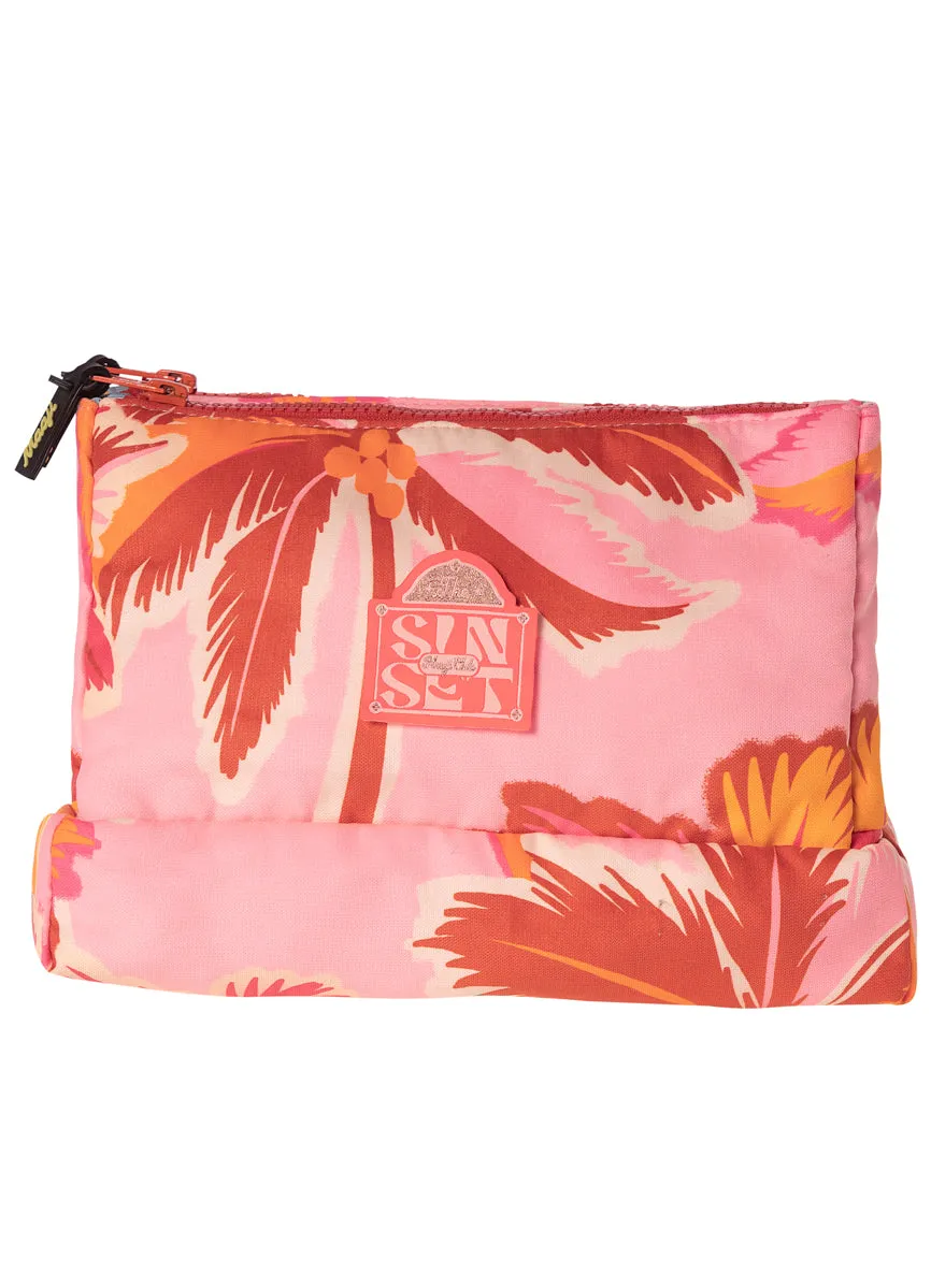 Maaji Pink Palms Coral Mid Pocket Pockets