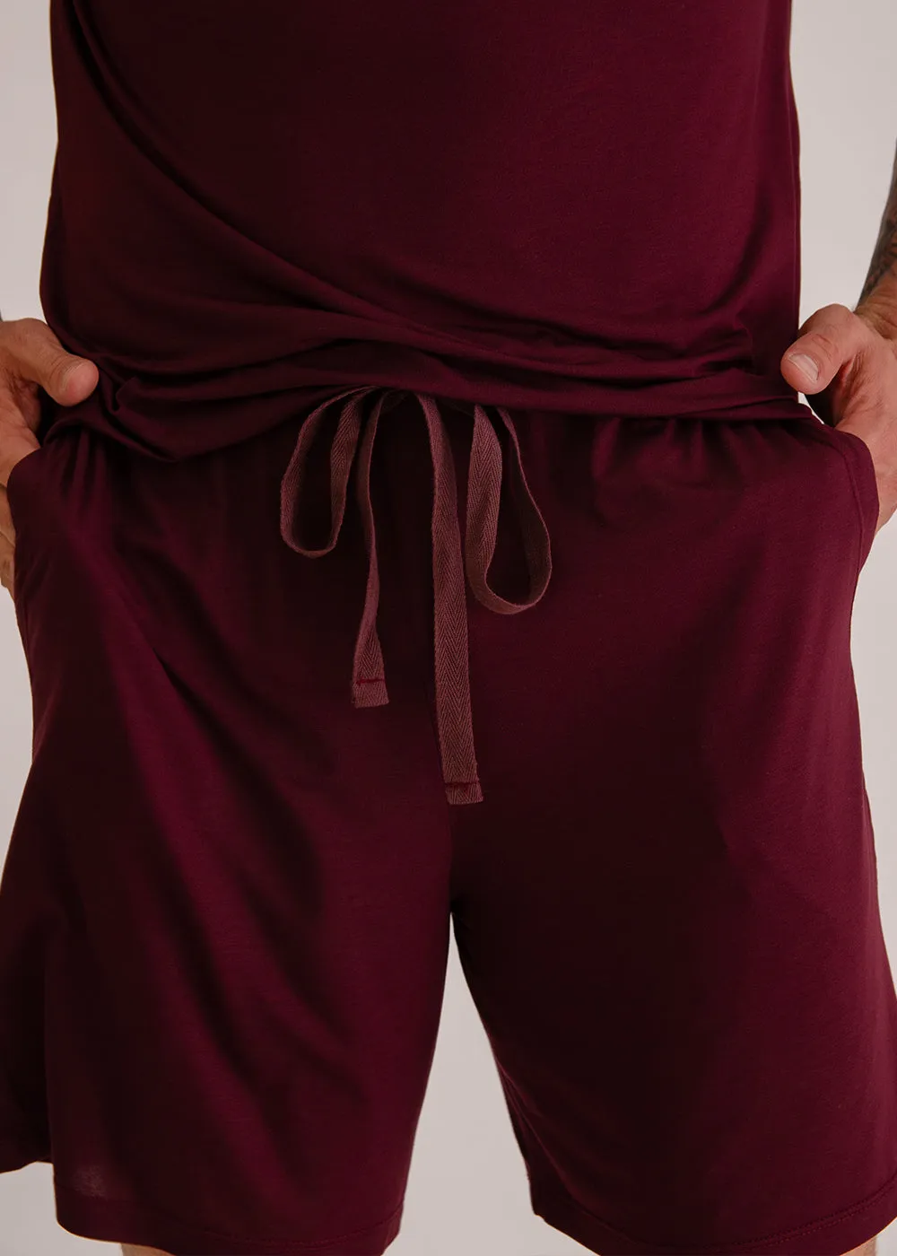 Pijama Masculino Modal®️ Bordeaux