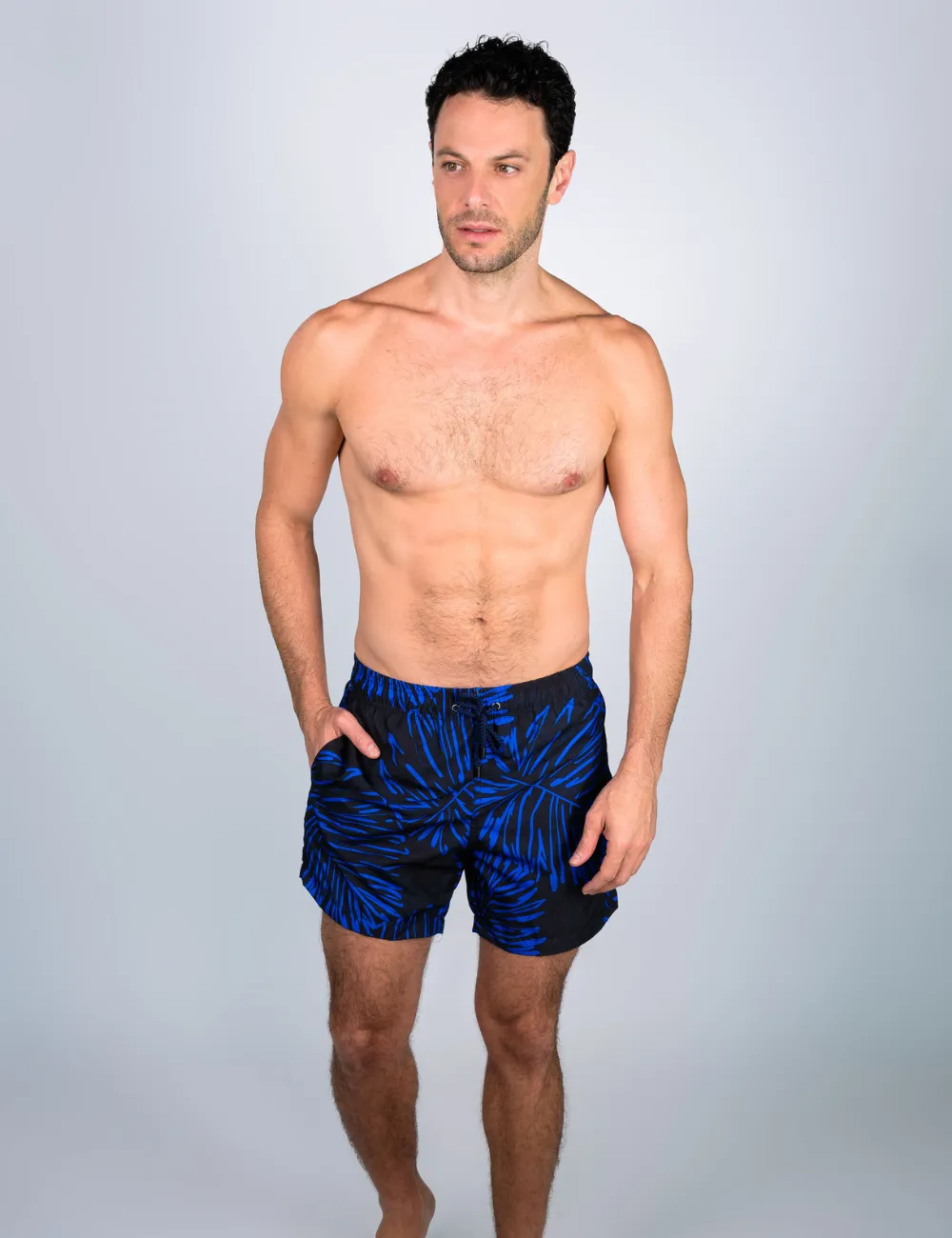 Swim Short Folhas Preto