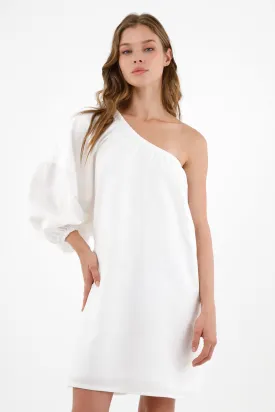 Vestido crudo corto para mujer